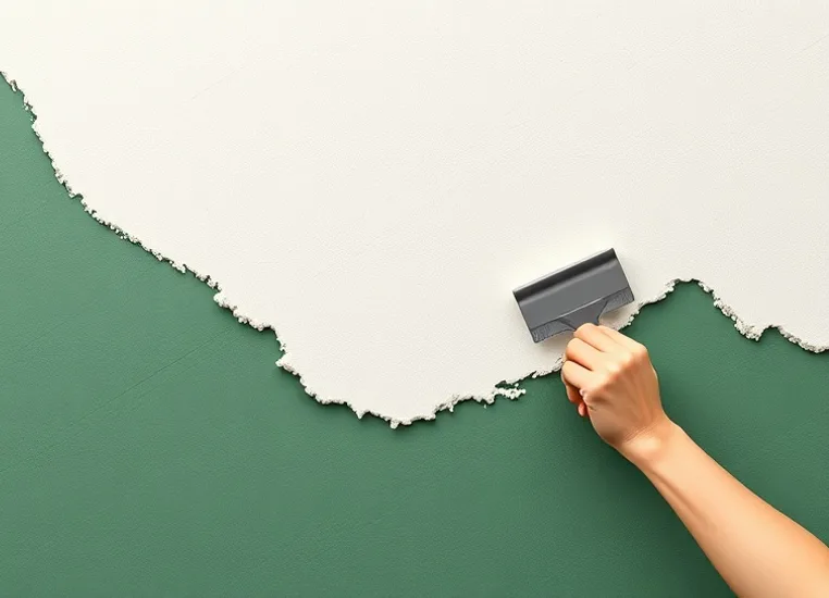 Application d'un enduit décoratif à la lisseuse sur un mur